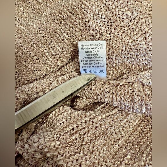 Coldwater Creek Tan Knit‎ Sweater Cardigan Vest Open Front Size M ( 10 - 12 ) - Picture 6 of 6